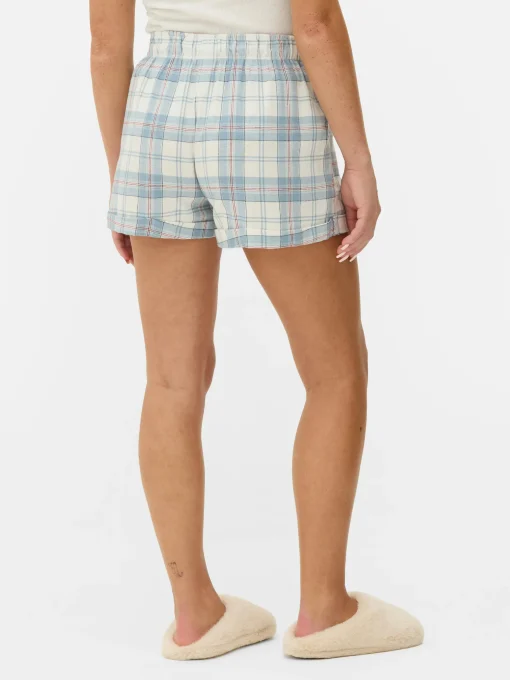 Flannel Check Pajama Shorts