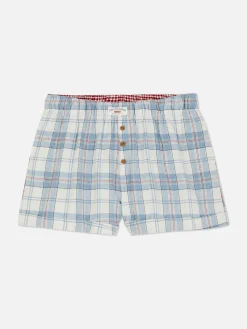 Flannel Check Pajama Shorts