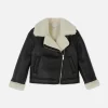 Fleece Trim Biker Jacket
