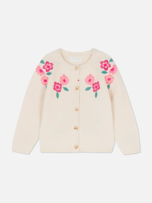 Floral Embroidered Cardigan