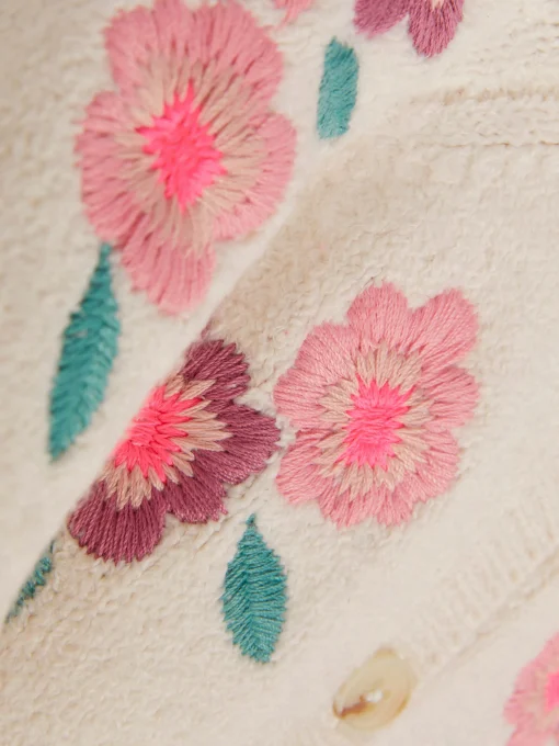 Floral Embroidered Cardigan