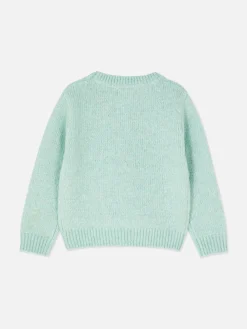Floral Embroidered Knit Sweater