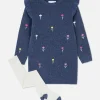 Floral Embroidered Knitted Dress