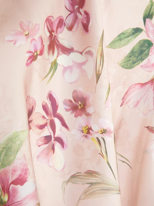 Floral Satin Cropped Cami Pajama Top