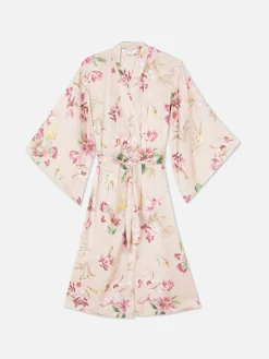 Floral Satin Robe