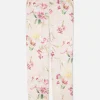 Floral Satin Straight Pajama Bottoms