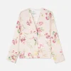 Floral Satin V-Neck Pajama Top
