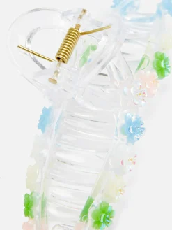 Flower Detail Twist Hair Clip
