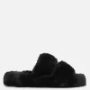 Fluffy Double Strap Slippers