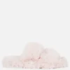 Fluffy Double Strap Slippers