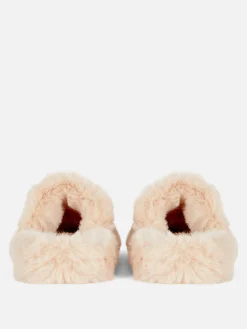 Fluffy Double Strap Slippers