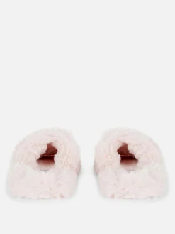 Fluffy Double Strap Slippers