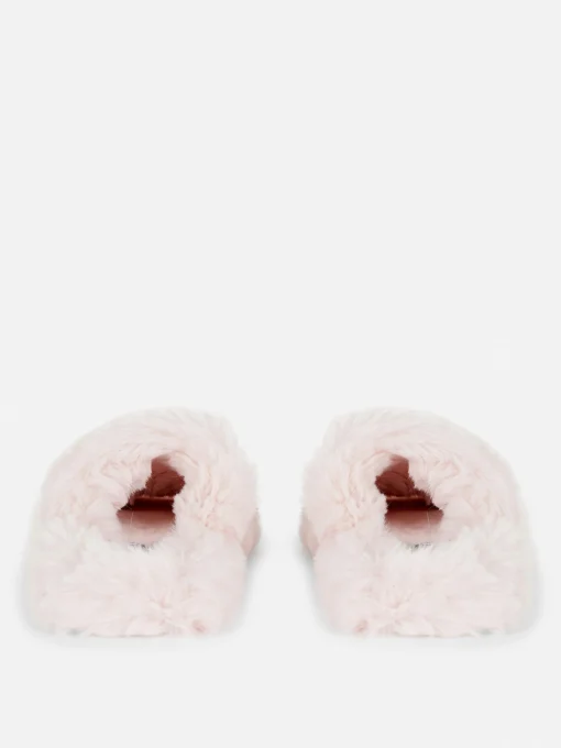 Fluffy Double Strap Slippers