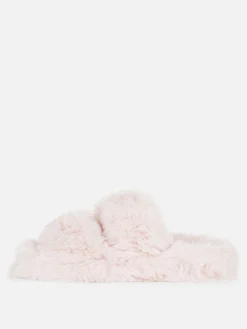 Fluffy Double Strap Slippers