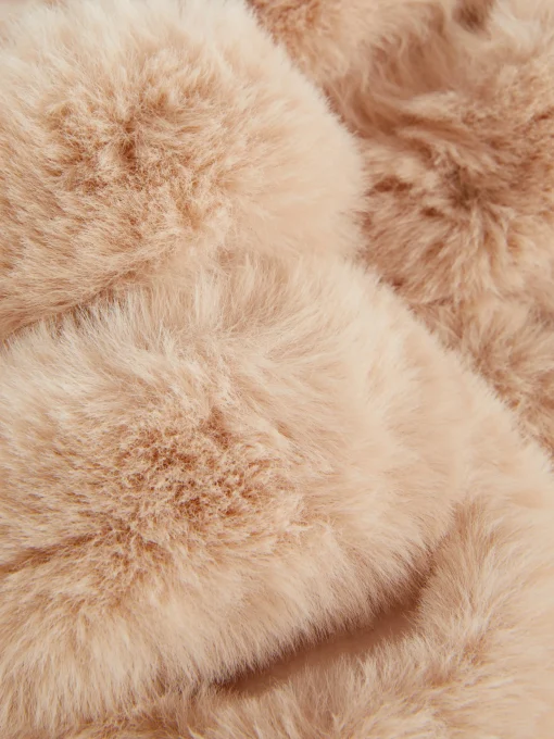 Fluffy Double Strap Slippers