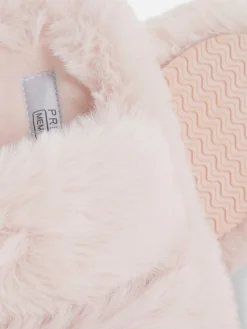 Fluffy Double Strap Slippers