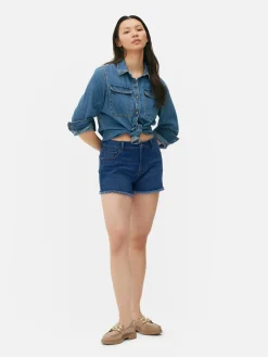 Frayed Denim Shorts