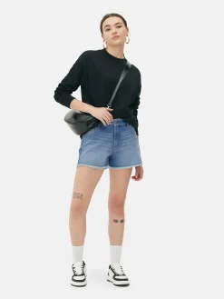 Frayed Denim Shorts