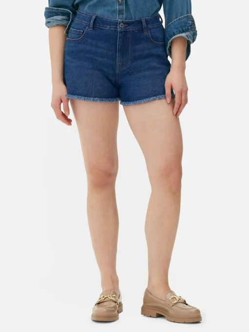 Frayed Denim Shorts