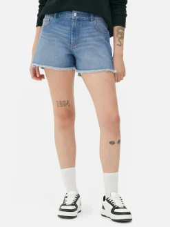 Frayed Denim Shorts