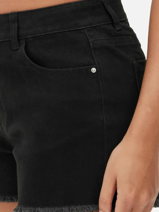 Frayed Denim Shorts