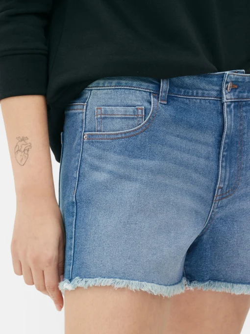 Frayed Denim Shorts