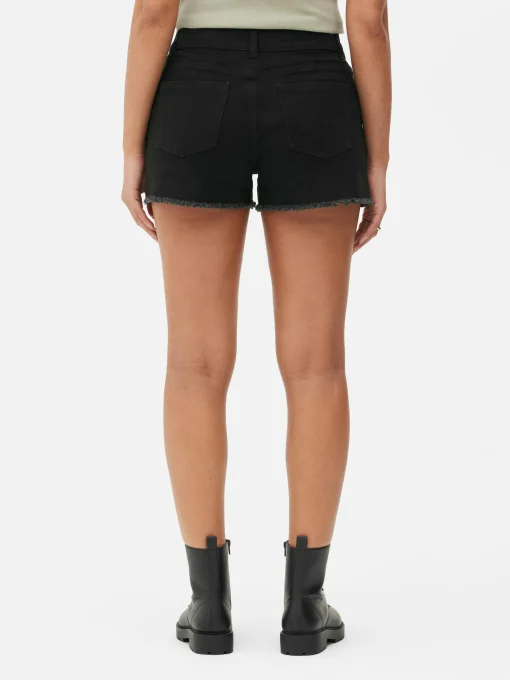 Frayed Denim Shorts