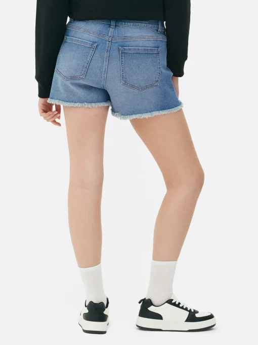 Frayed Denim Shorts