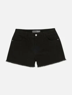 Frayed Denim Shorts
