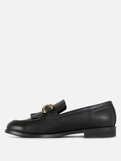 Fringed Buckle Loafers
