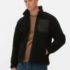 Funnel Neck Borg Jacket