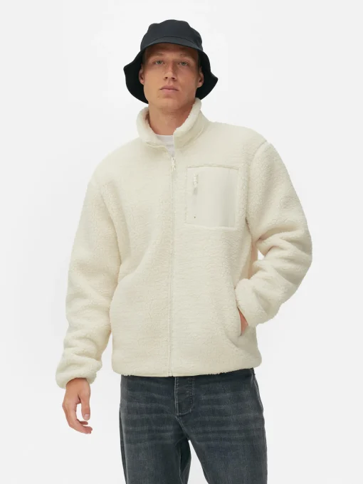 Funnel Neck Borg Jacket