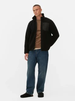 Funnel Neck Borg Jacket
