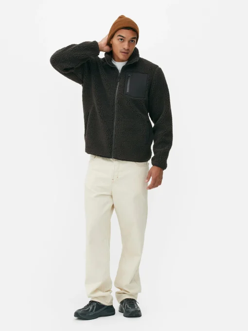 Funnel Neck Borg Jacket