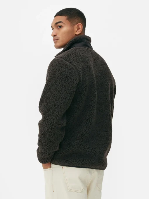 Funnel Neck Borg Jacket