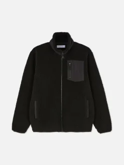 Funnel Neck Borg Jacket