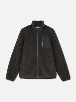 Funnel Neck Borg Jacket