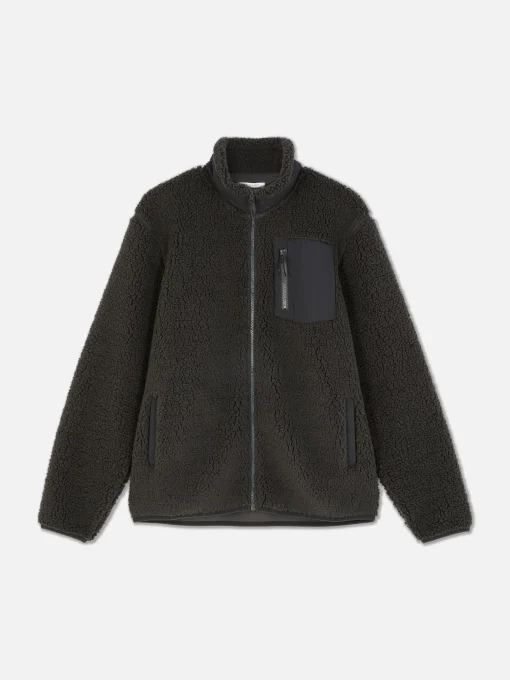 Funnel Neck Borg Jacket