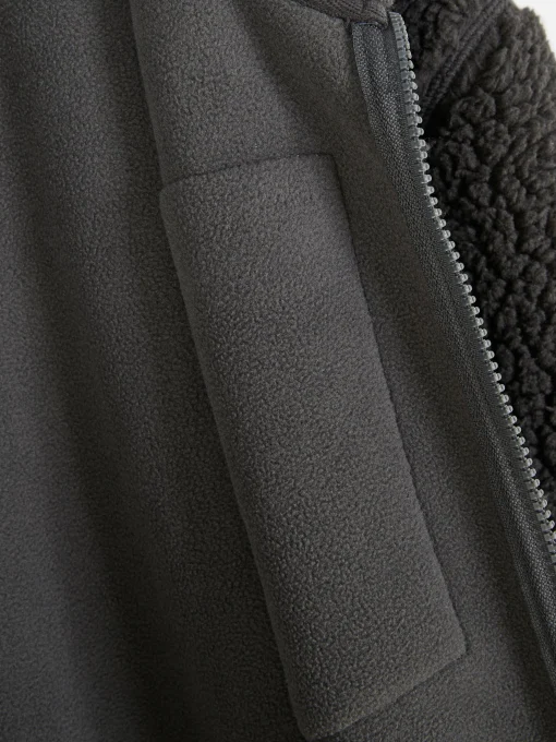 Funnel Neck Borg Jacket