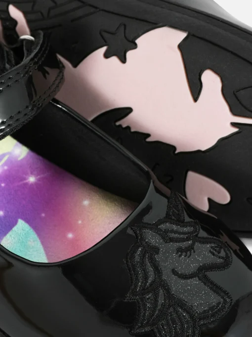 Glitter Unicorn Patent Mary Janes