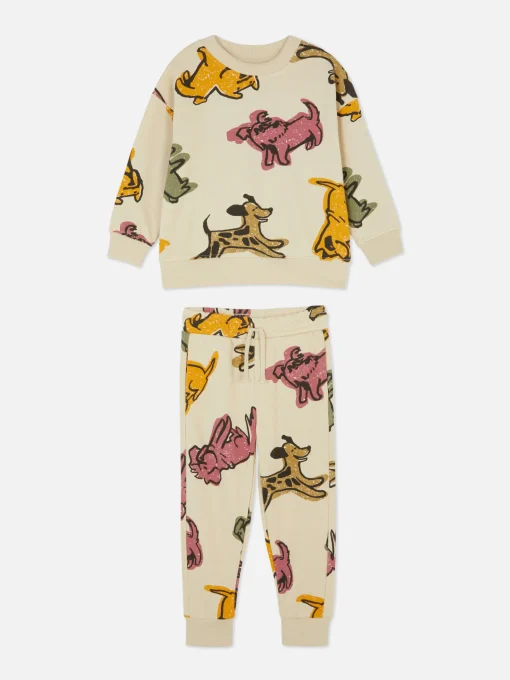 Graphic Sweatshirt And Joggers Set
