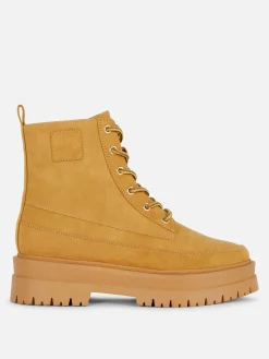 Gum Sole Lace-Up Ankle Boots
