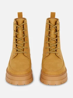 Gum Sole Lace-Up Ankle Boots