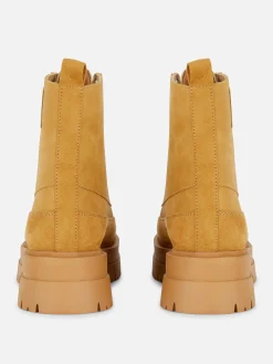 Gum Sole Lace-Up Ankle Boots