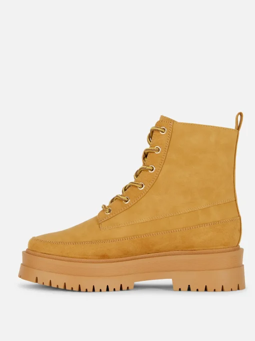 Gum Sole Lace-Up Ankle Boots
