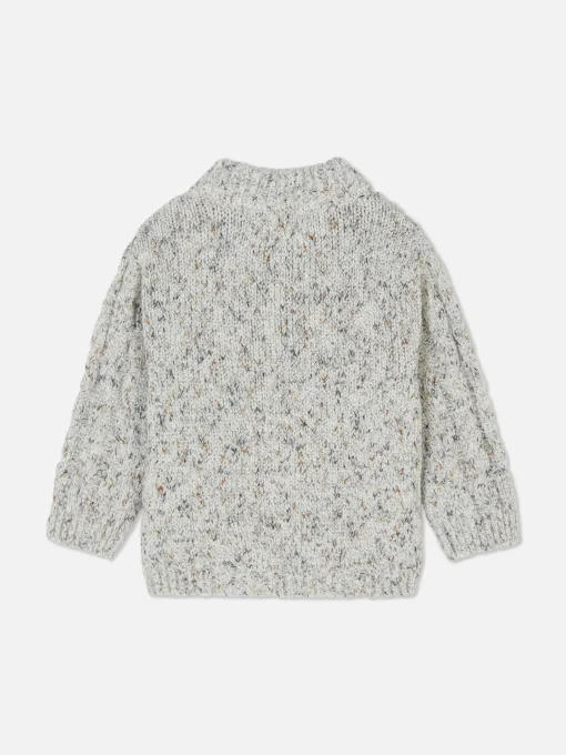 Half-Zip Cable Knit Sweater