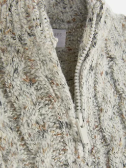 Half-Zip Cable Knit Sweater