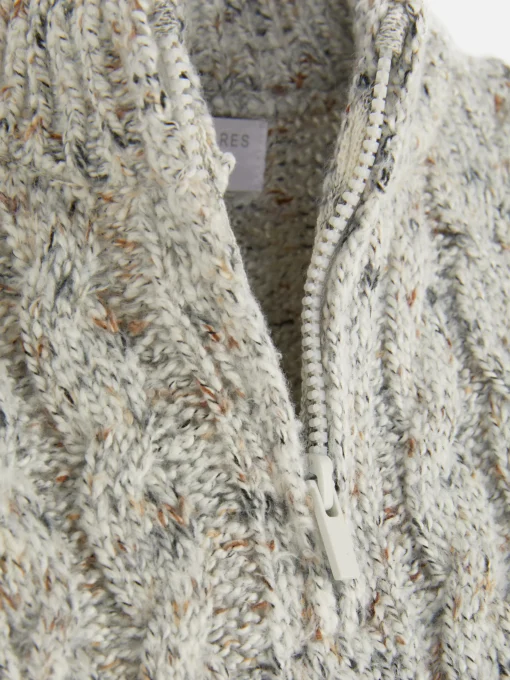 Half-Zip Cable Knit Sweater