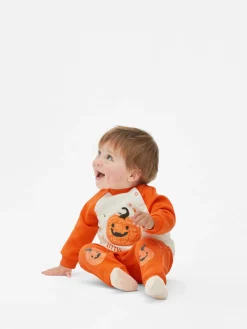 Halloween Pumpkin Sweatshirt And Joggers Set