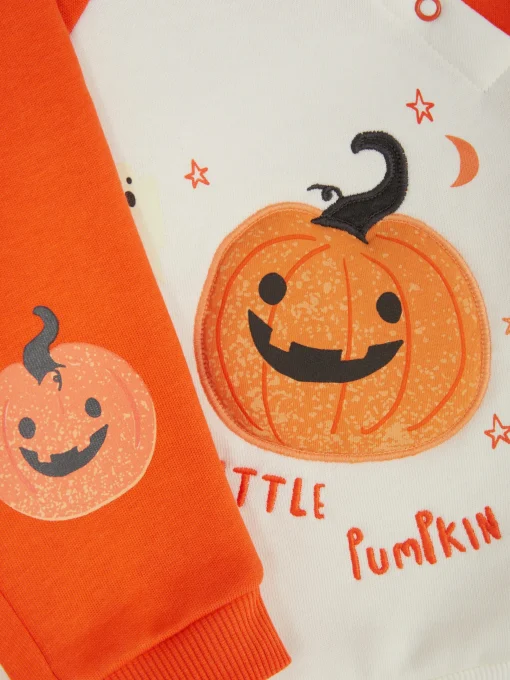 Halloween Pumpkin Sweatshirt And Joggers Set